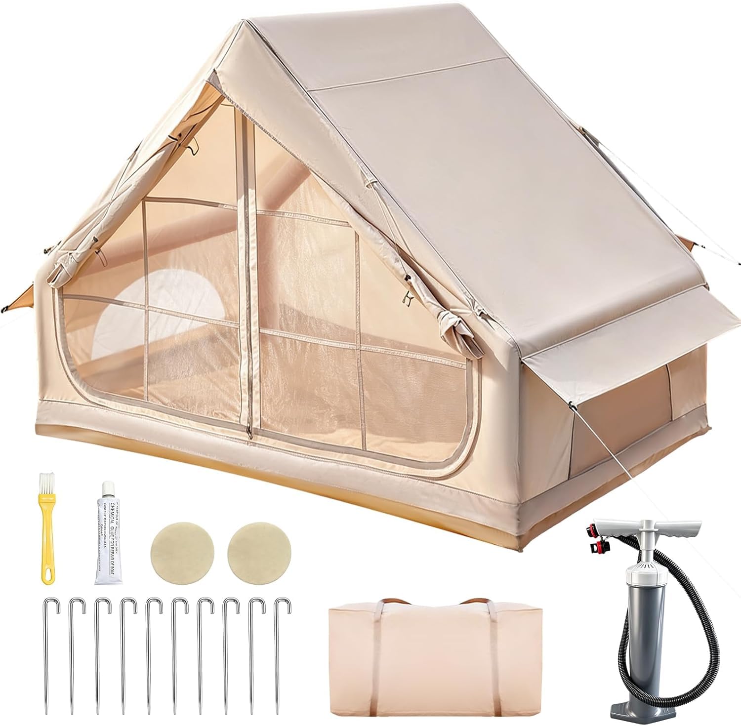 Amazon.co.jp: Inflatable Tent, For 2 to 6 People, Shed Type